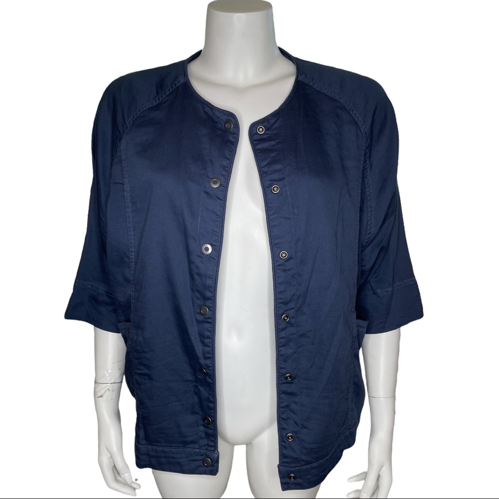 Prana Barnswallow Jacket M Snap-Front Lightweight Blue